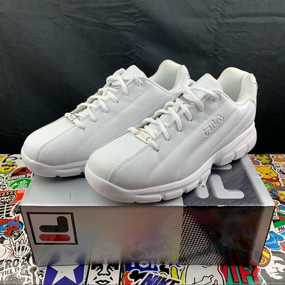Fila Fulcrum All White Runners Size 10 Mens - Picture 1 of 11